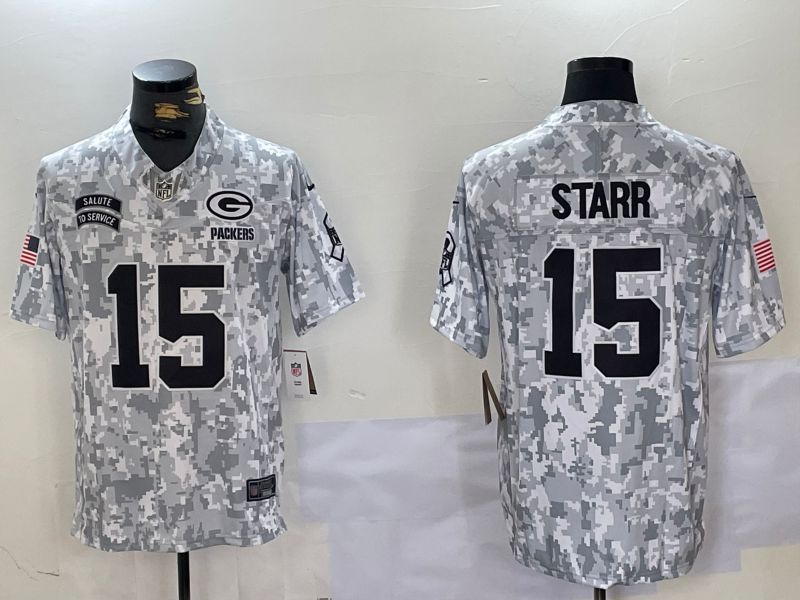 Men Green Bay Packers #15 Starr Nike Arctic Camo 2024 Salute to Service Limited NFL Jersey->indianapolis colts->NFL Jersey